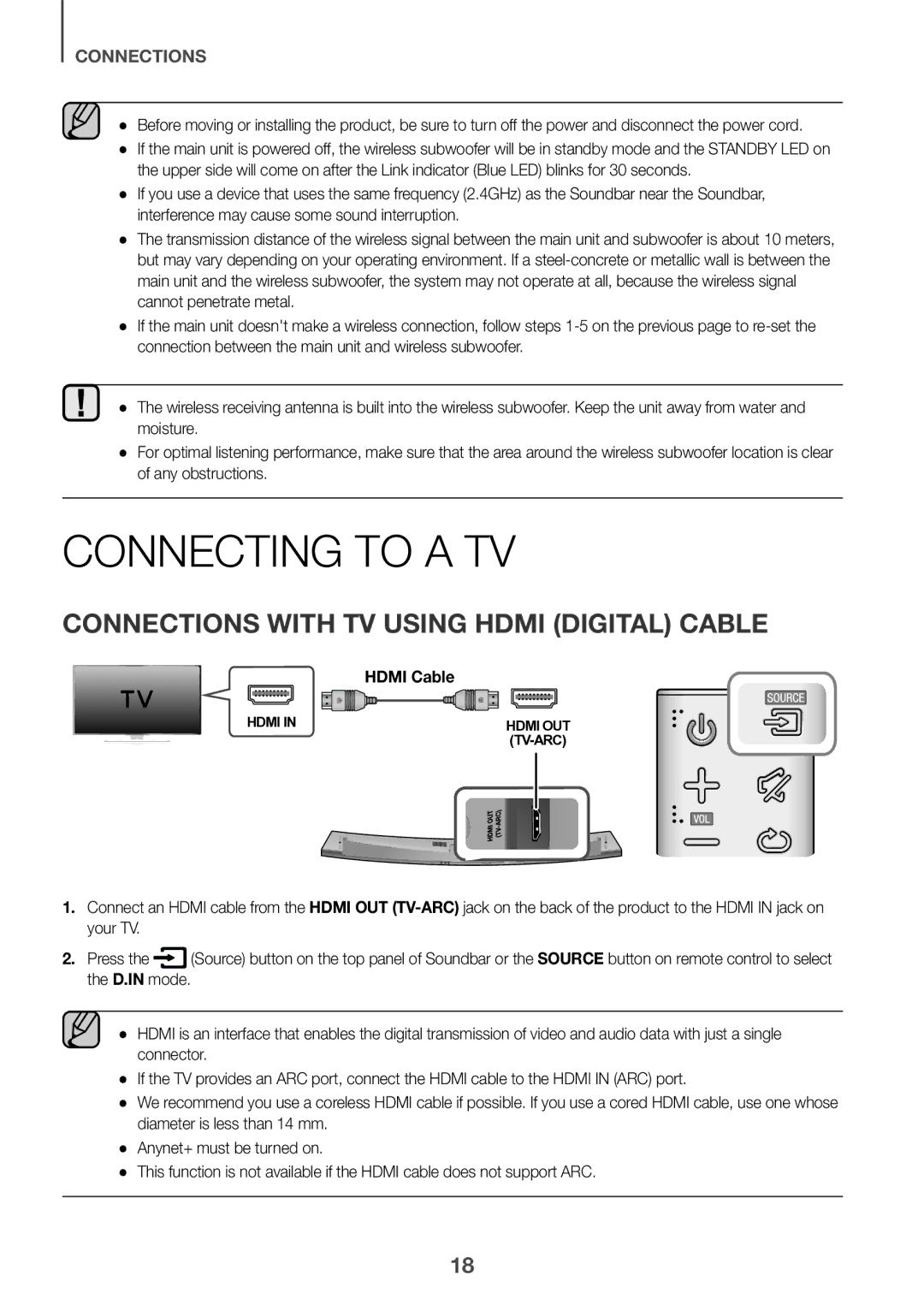 Samsung HW-J7501/SQ manual Connecting to a TV, Connections with TV Using Hdmi Digital Cable 