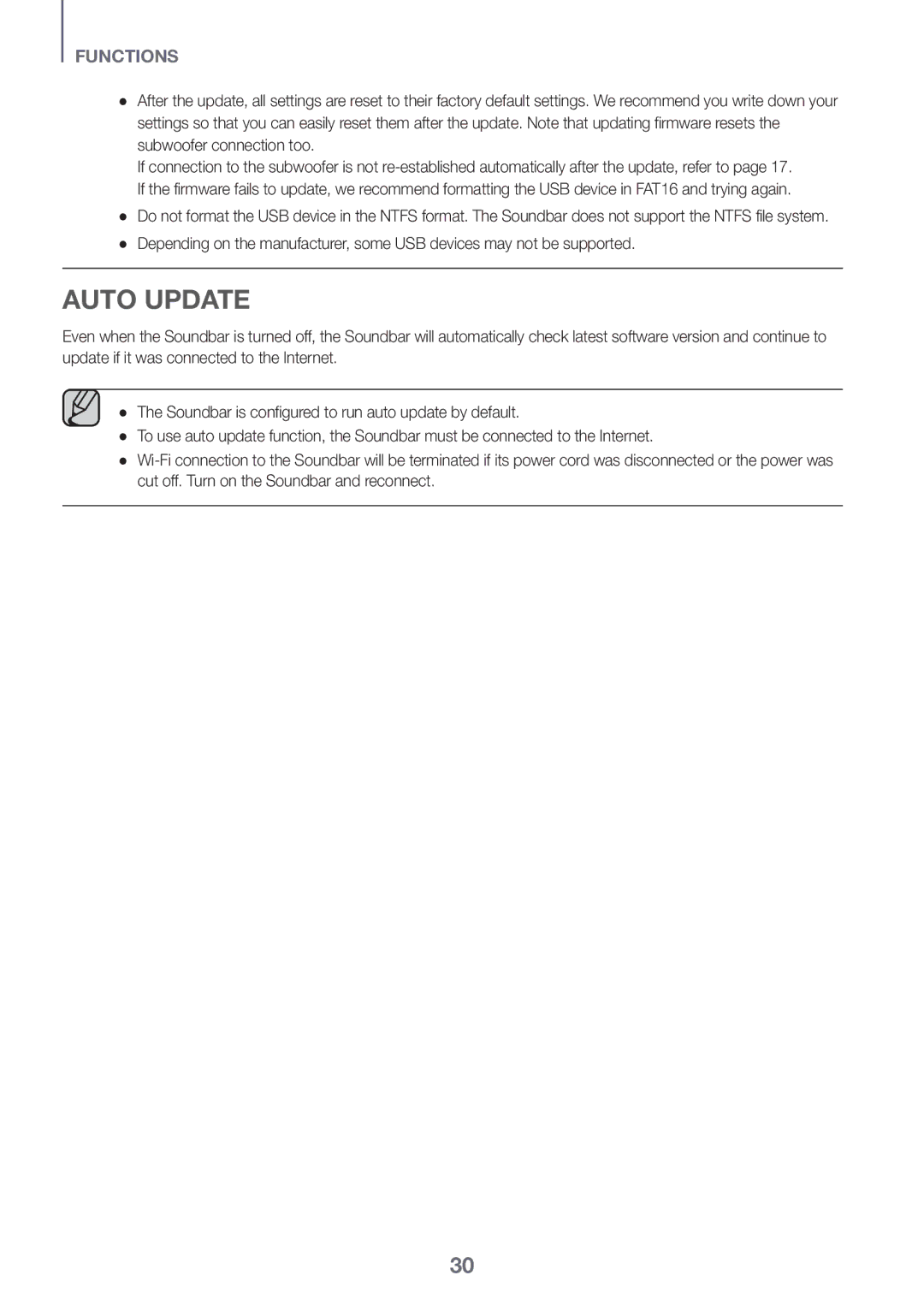 Samsung HW-J7501/SQ manual Auto Update 