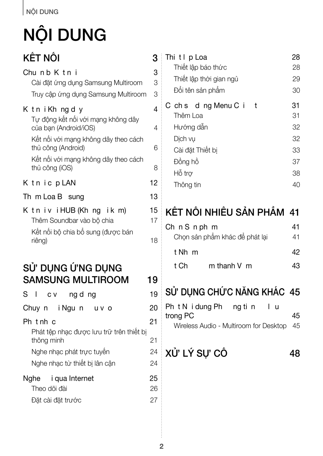 Samsung HW-J7501/XV, HW-J8501/XV manual NỘI Dung 