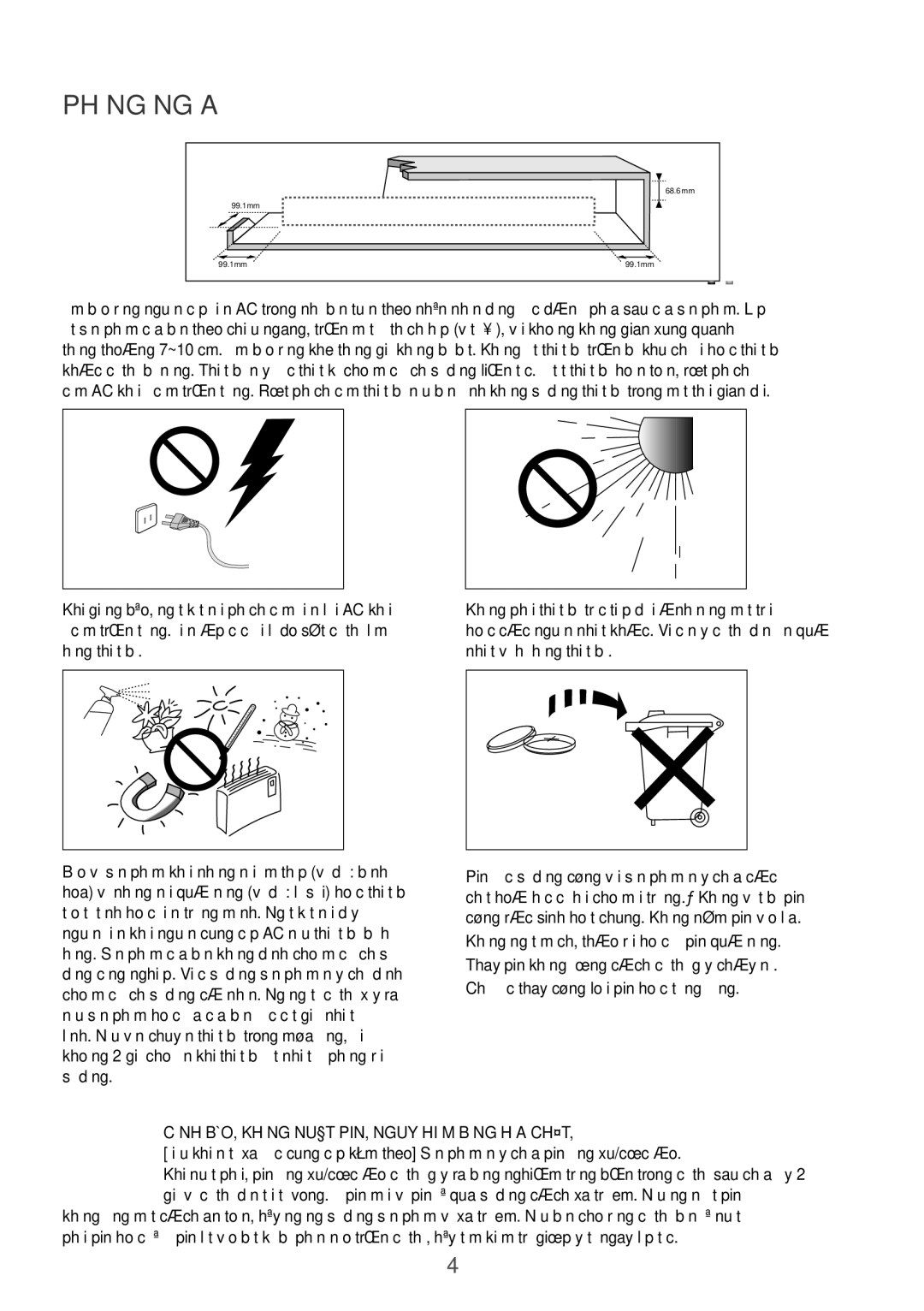 Samsung HW-J7501/XV manual Phòng NGỪA 