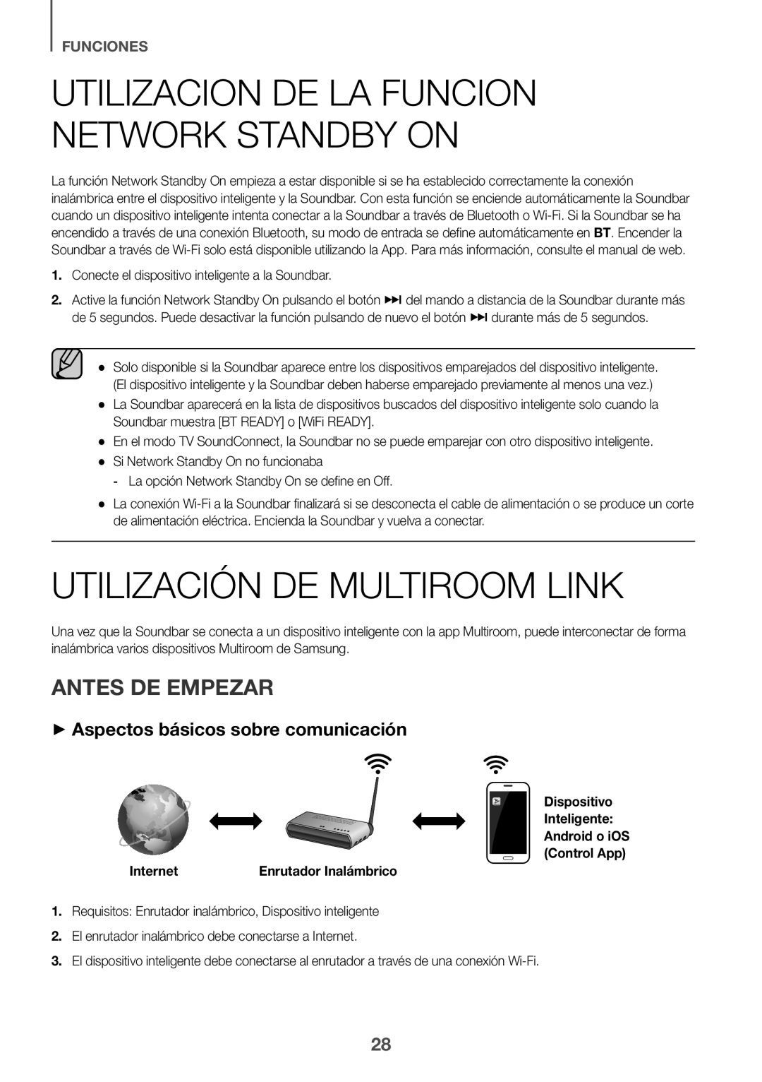 Samsung HW-J7501/ZF Utilización DE Multiroom Link, Antes DE Empezar, ++Aspectos básicos sobre comunicación, Inteligente 