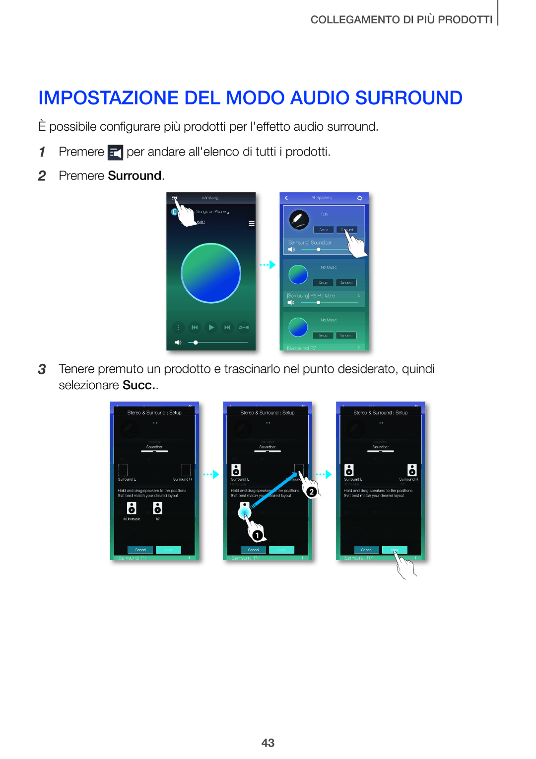 Samsung HW-J7501/ZF manual Impostazione DEL Modo Audio Surround 