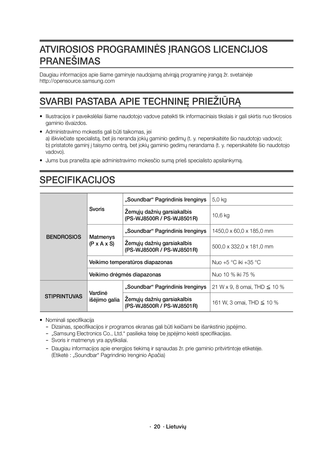 Samsung HW-J8500R/EN Atvirosios Programinės Įrangos Licencijos Pranešimas, Svarbi Pastaba Apie Techninę Priežiūrą, 10 % 