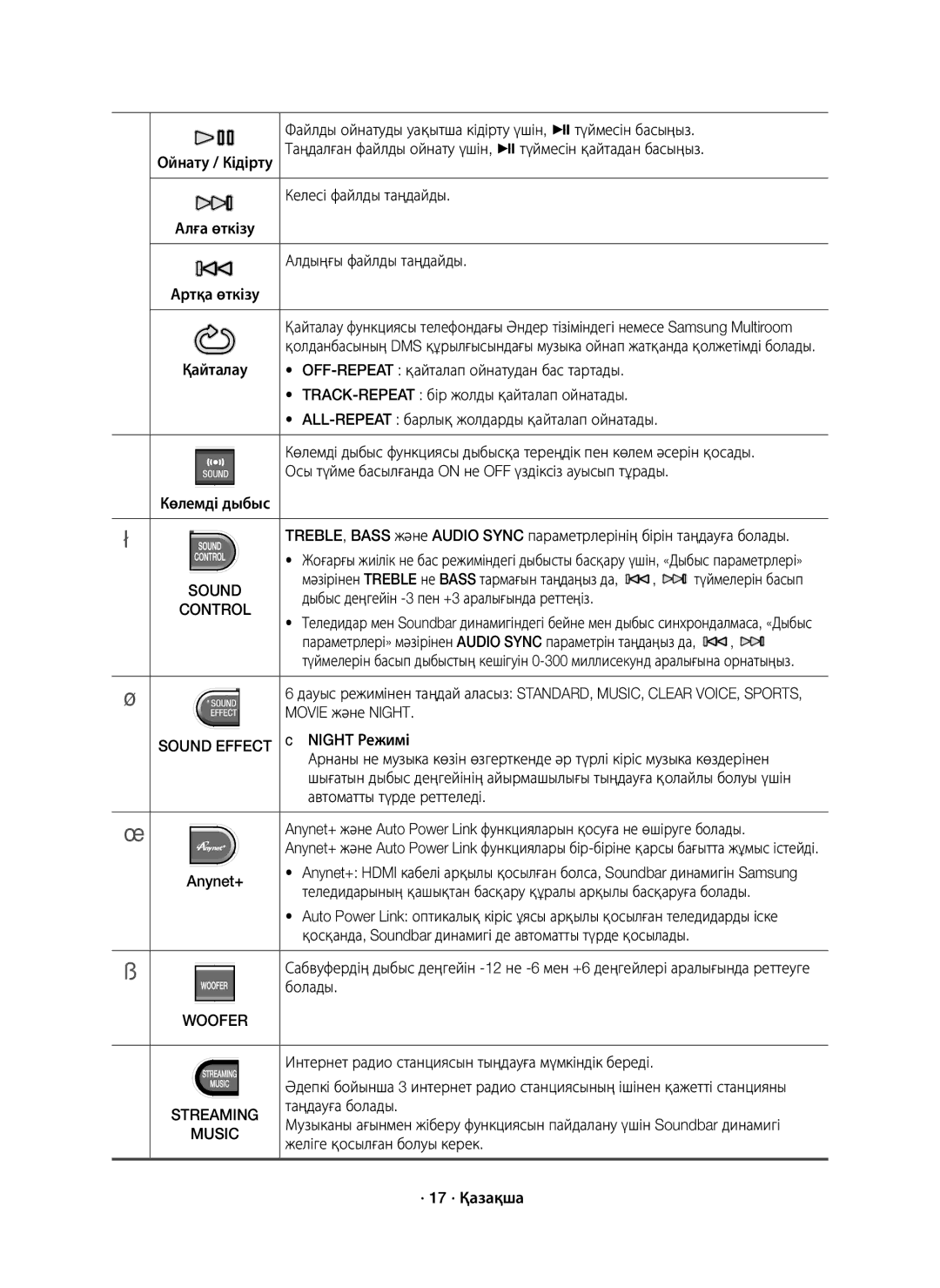 Samsung HW-J8500R/RU manual Файлды ойнатуды уақытша кідірту үшін, & түймесін басыңыз, Келесі файлды таңдайды, CNIGHT Режимі 