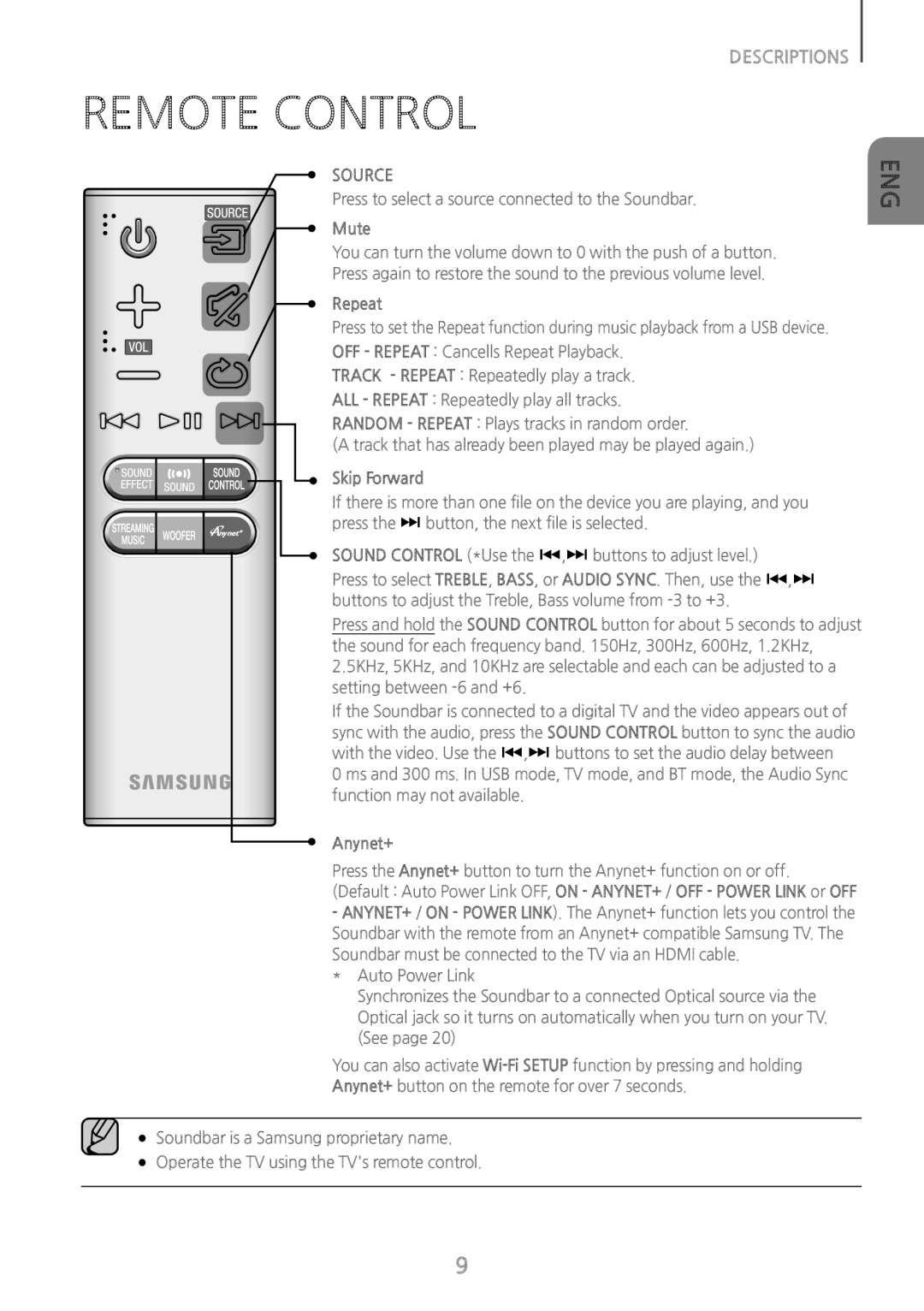 Samsung HW-J8500/XN, HW-J8501/EN, HW-J8500/EN, HW-J8501/ZF, HW-J8511/XE, HW-J8510/XE manual Remote Control, Source 