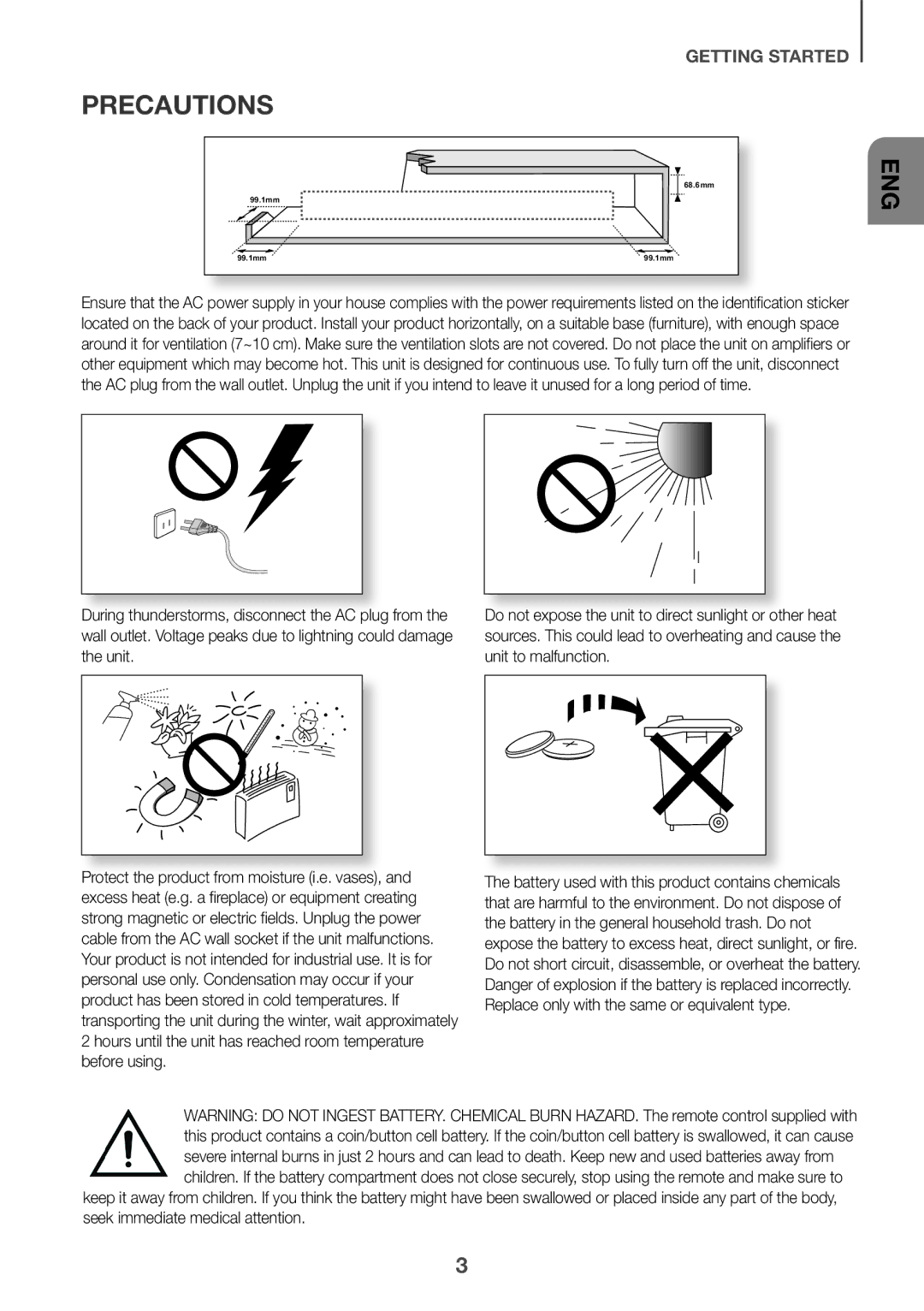 Samsung HW-J8501R/XV manual Precautions, Eng 