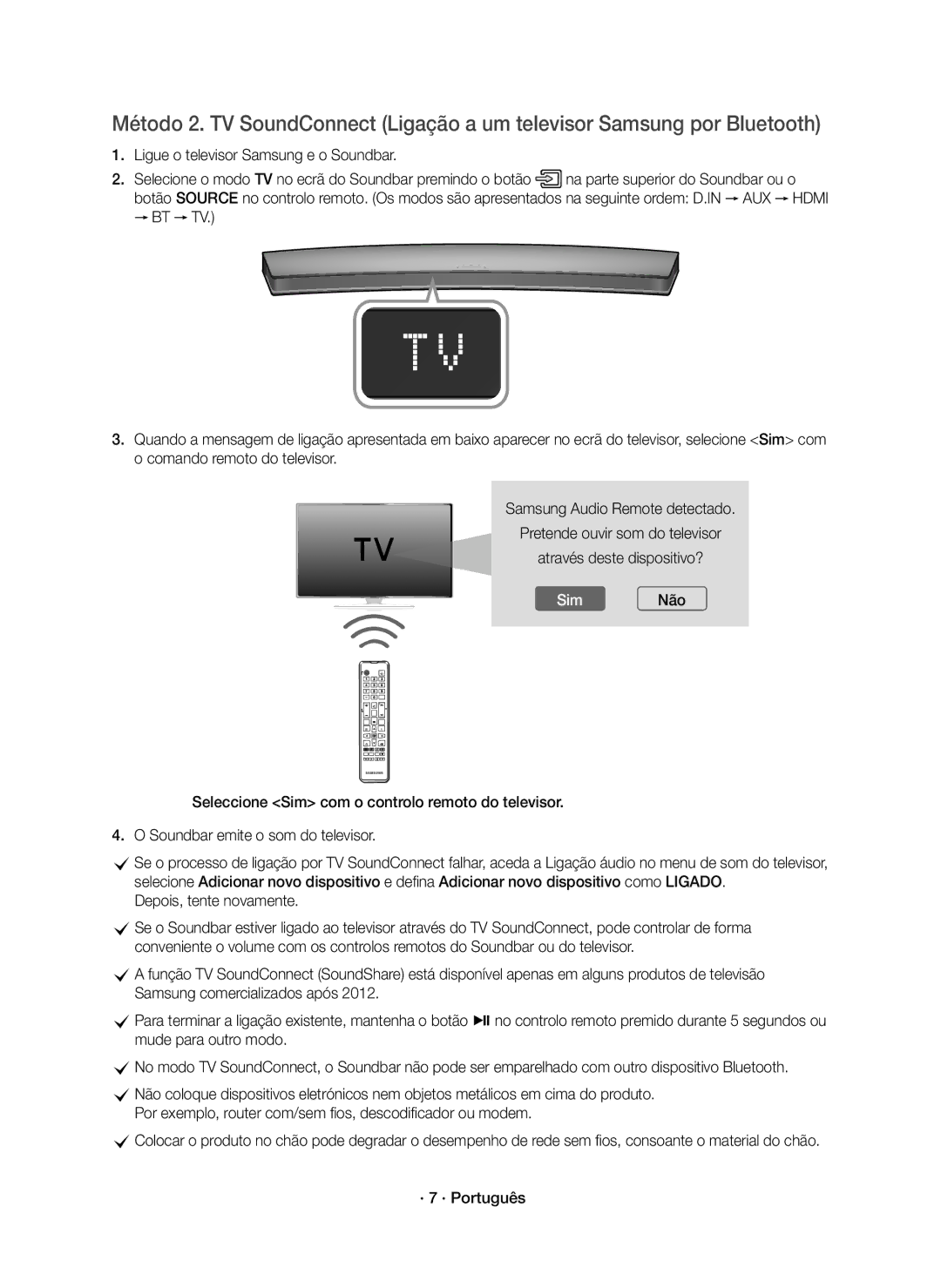 Samsung HW-J8501R/ZF manual SimNão 