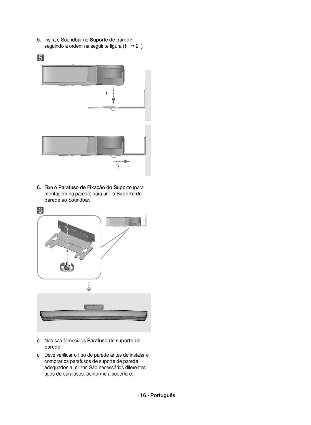 Samsung HW-J8501R/ZF manual · 16 · Português 