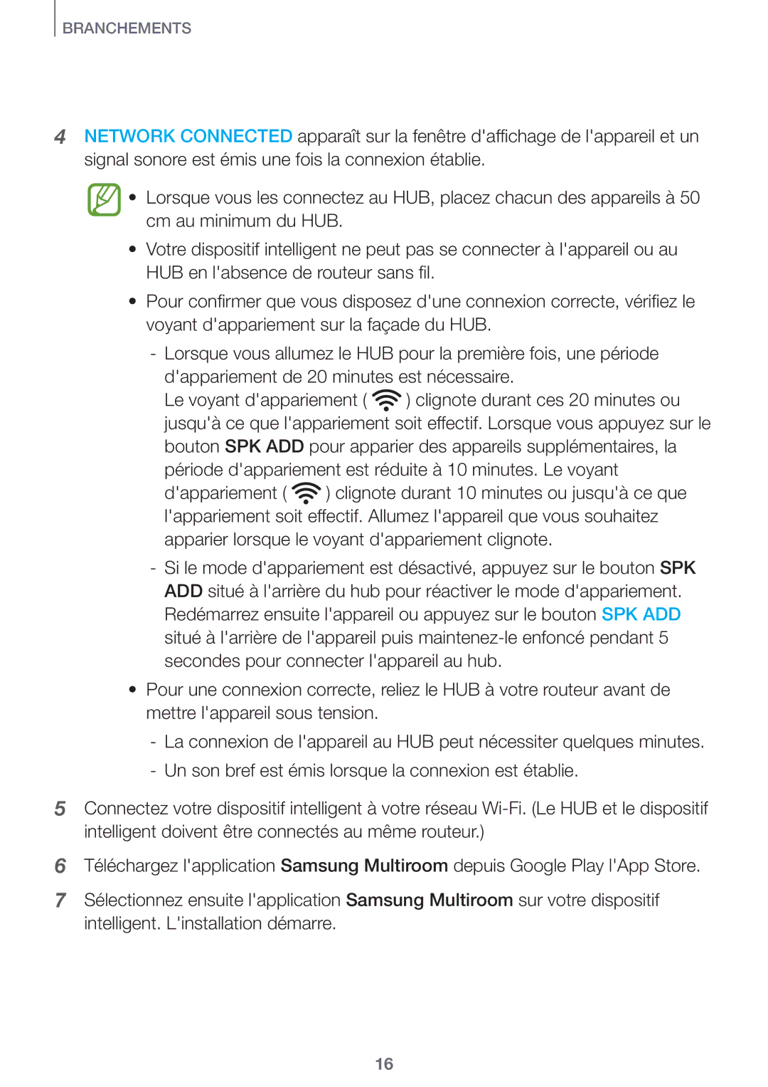 Samsung HW-J8501/ZF, HW-J7501/ZF manual Branchements 