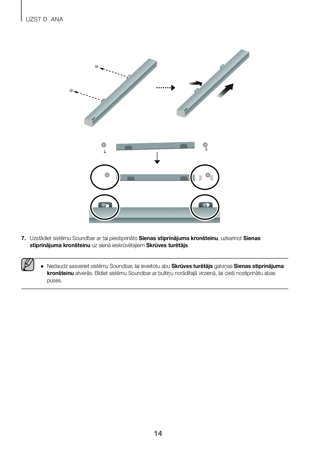 Samsung HW-K335/ZG, HW-K335/EN manual Uzstādīšana 