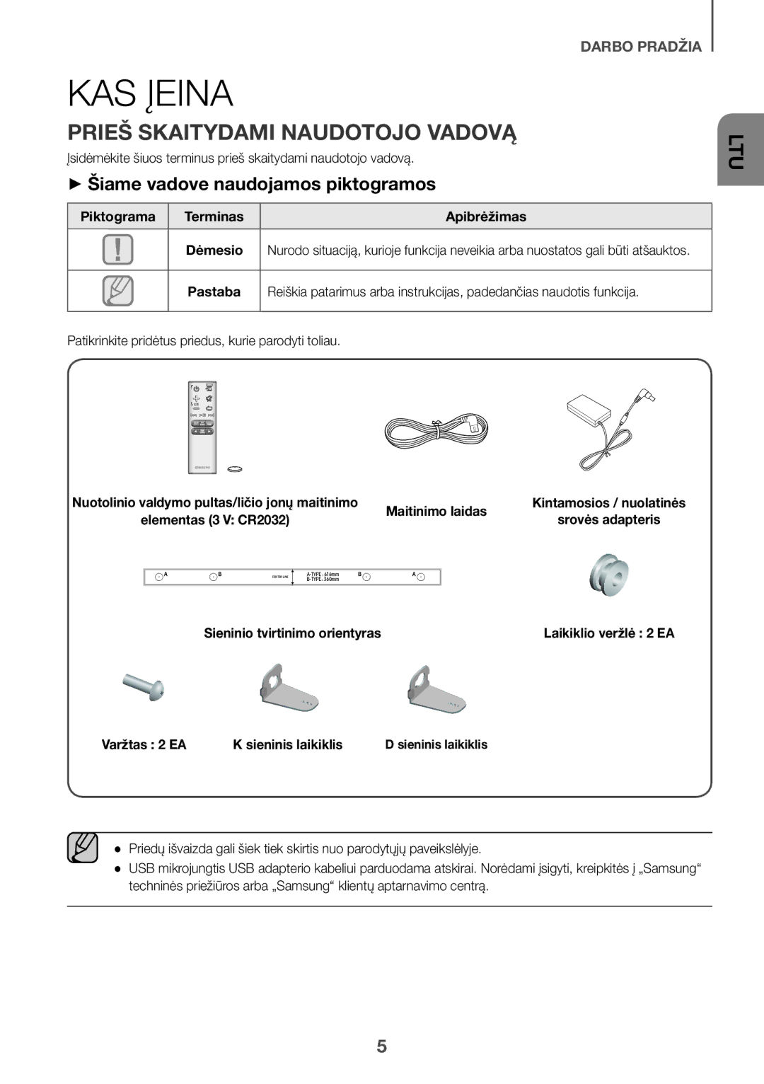 Samsung HW-K335/ZG, HW-K335/EN manual KAS Įeina, Prieš Skaitydami Naudotojo Vadovą, ++Šiame vadove naudojamos piktogramos 