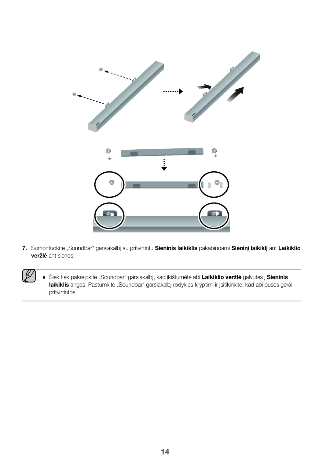 Samsung HW-K335/EN, HW-K335/ZG manual Montavimas 