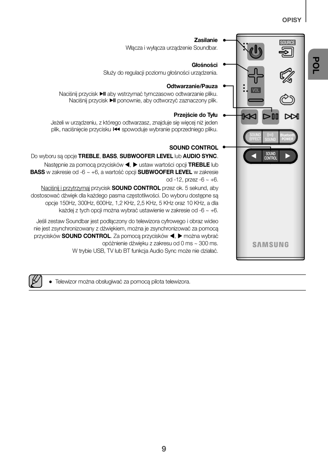 Samsung HW-K335/EN, HW-K335/ZG manual Zasilanie, Głośności, Służy do regulacji poziomu głośności urządzenia 