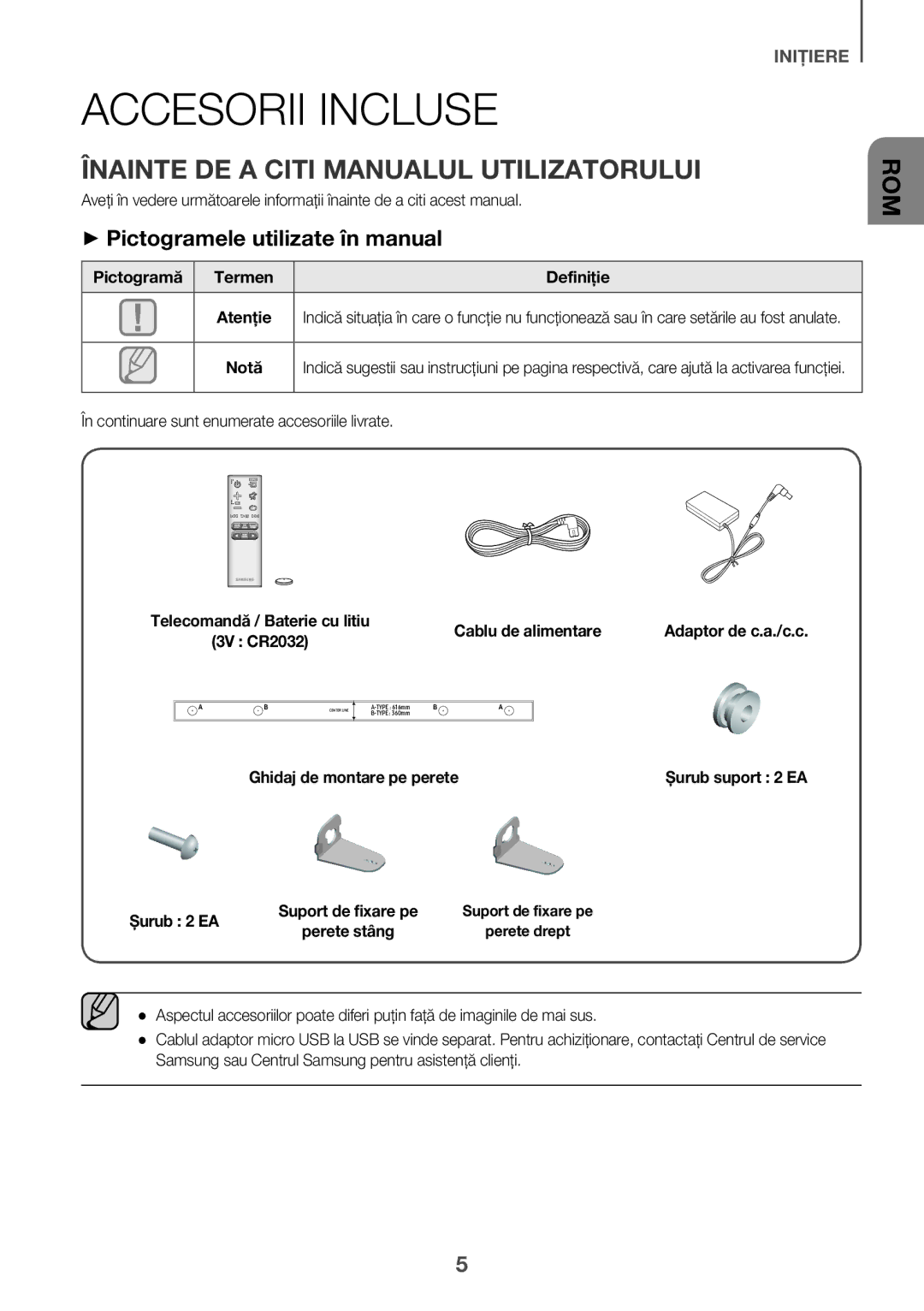 Samsung HW-K335/ZG Accesorii Incluse, Înainte DE a Citi Manualul Utilizatorului, ++Pictogramele utilizate în manual 