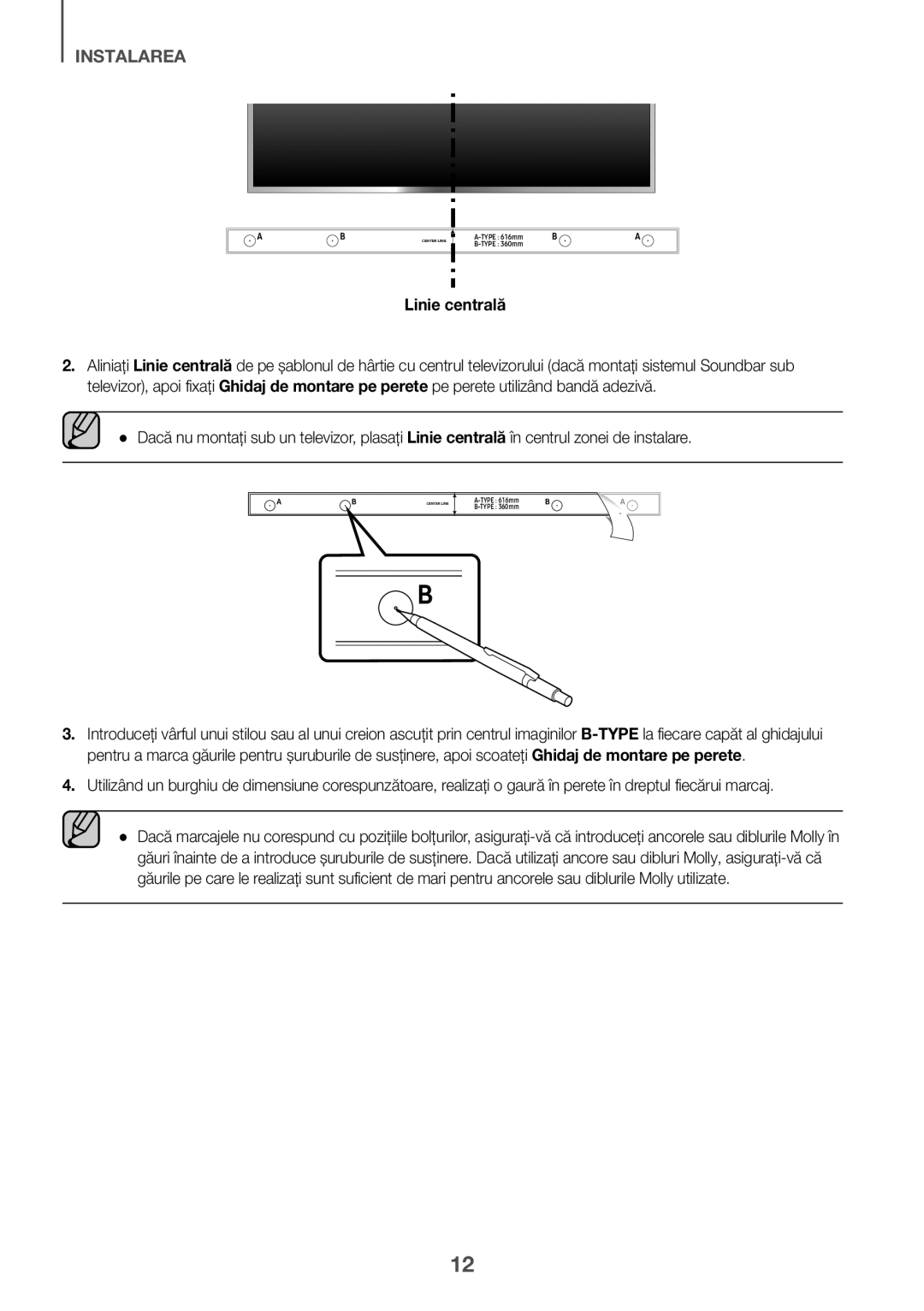 Samsung HW-K335/EN, HW-K335/ZG manual Linie centrală 