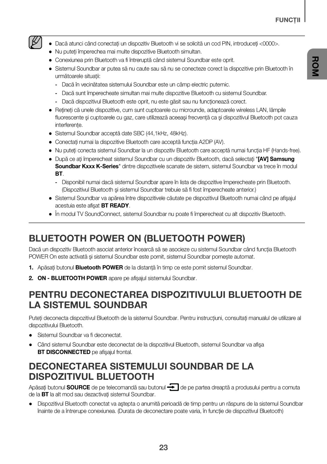 Samsung HW-K335/ZG, HW-K335/EN manual Bluetooth Power on Bluetooth Power 