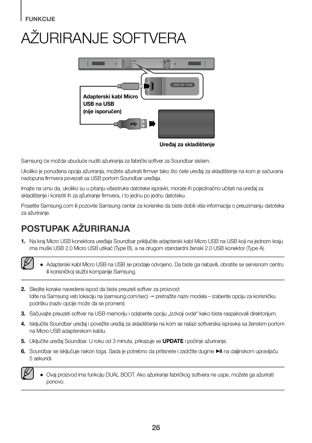 Samsung HW-K335/ZG, HW-K335/EN manual Ažuriranje Softvera 