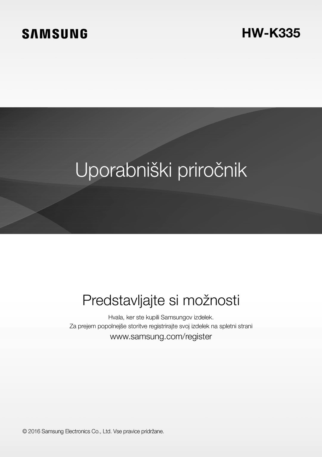 Samsung HW-K335/EN, HW-K335/ZG manual Uporabniški priročnik 