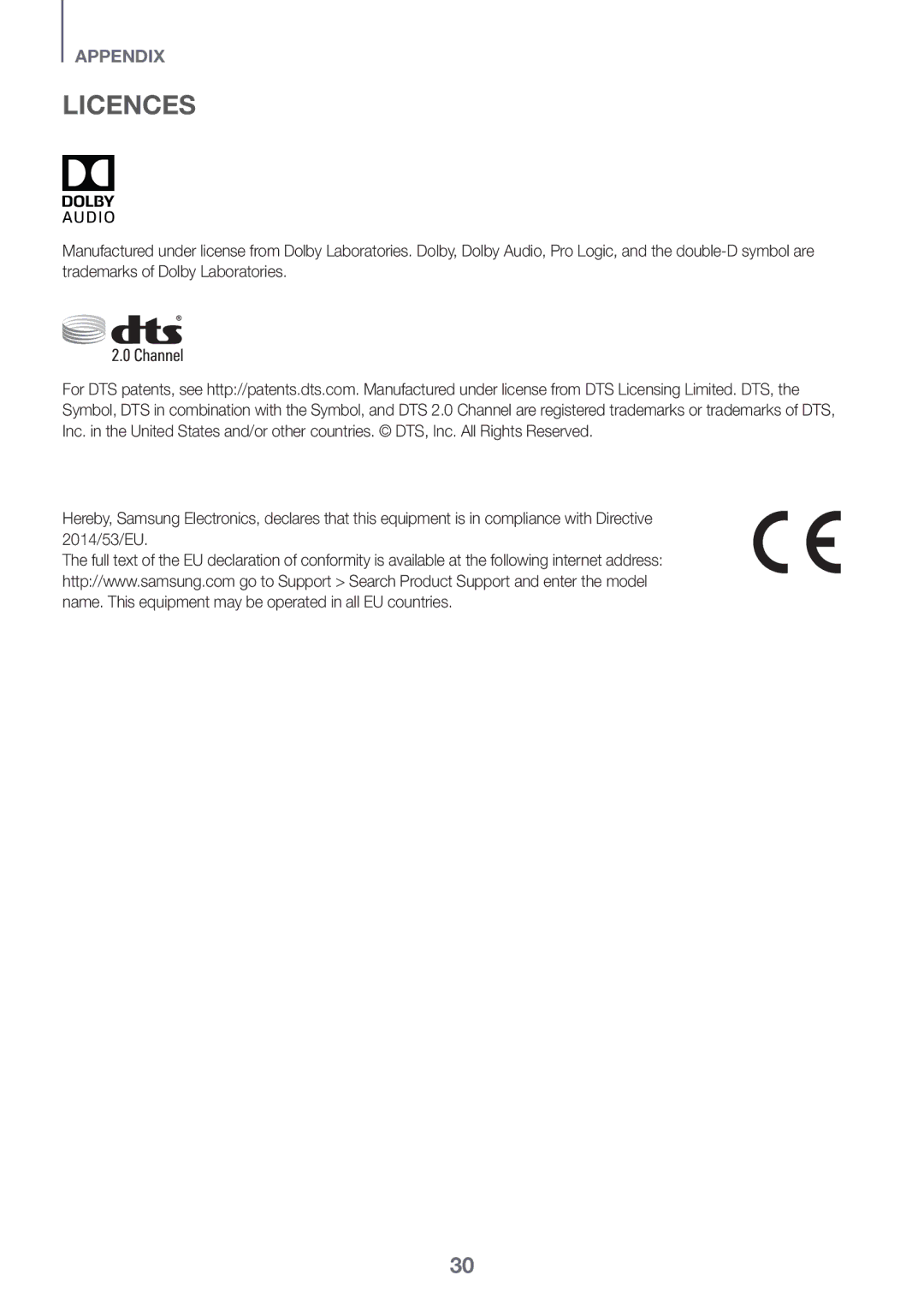 Samsung HW-K335/ZG, HW-K335/ZF manual Licences 