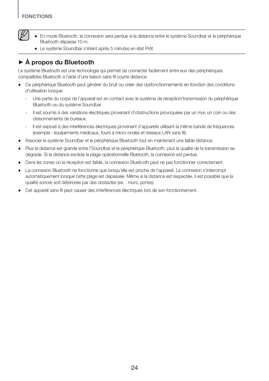 Samsung HW-K335/ZG manual ++À propos du Bluetooth 