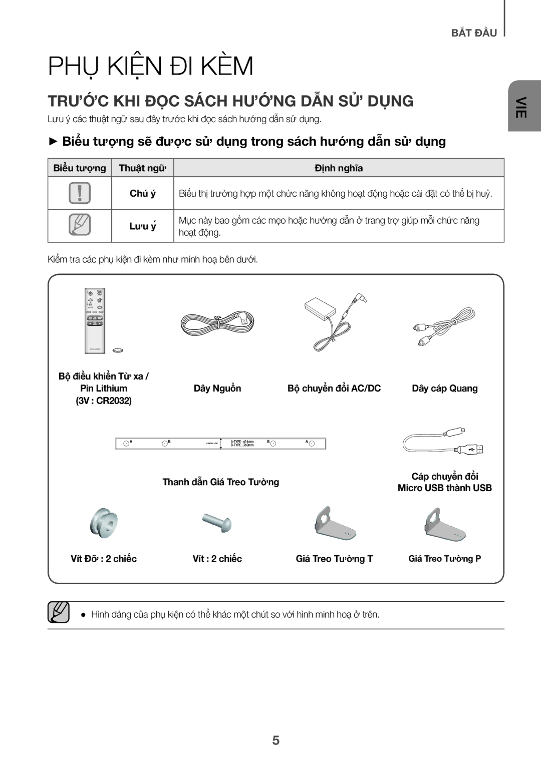 Samsung HW-K350/XV manual Phụ kiện đi kèm, Trước khi đọc sách hướng dẫn sử dụng 