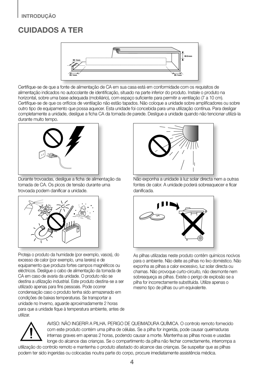 Samsung HW-K360/ZF, HW-K360/EN, HW-K360/XN manual Cuidados a TER 