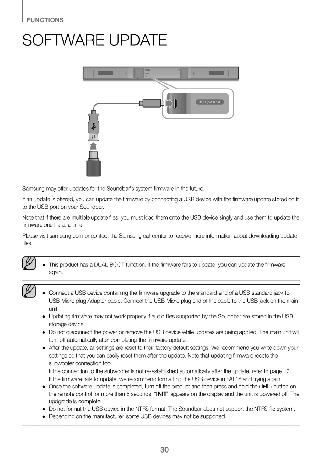 Samsung HW-K360/EN, HW-K360/ZF, HW-K360/XN manual Software Update 