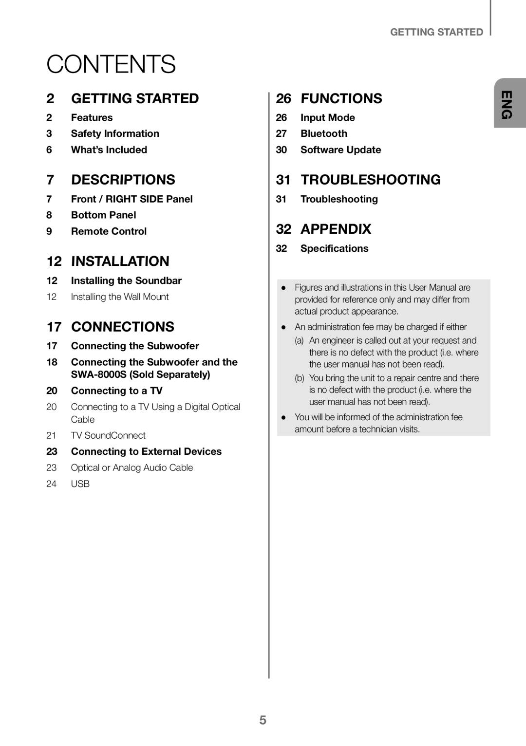 Samsung HW-K360/XN, HW-K360/EN, HW-K360/ZF manual Contents 