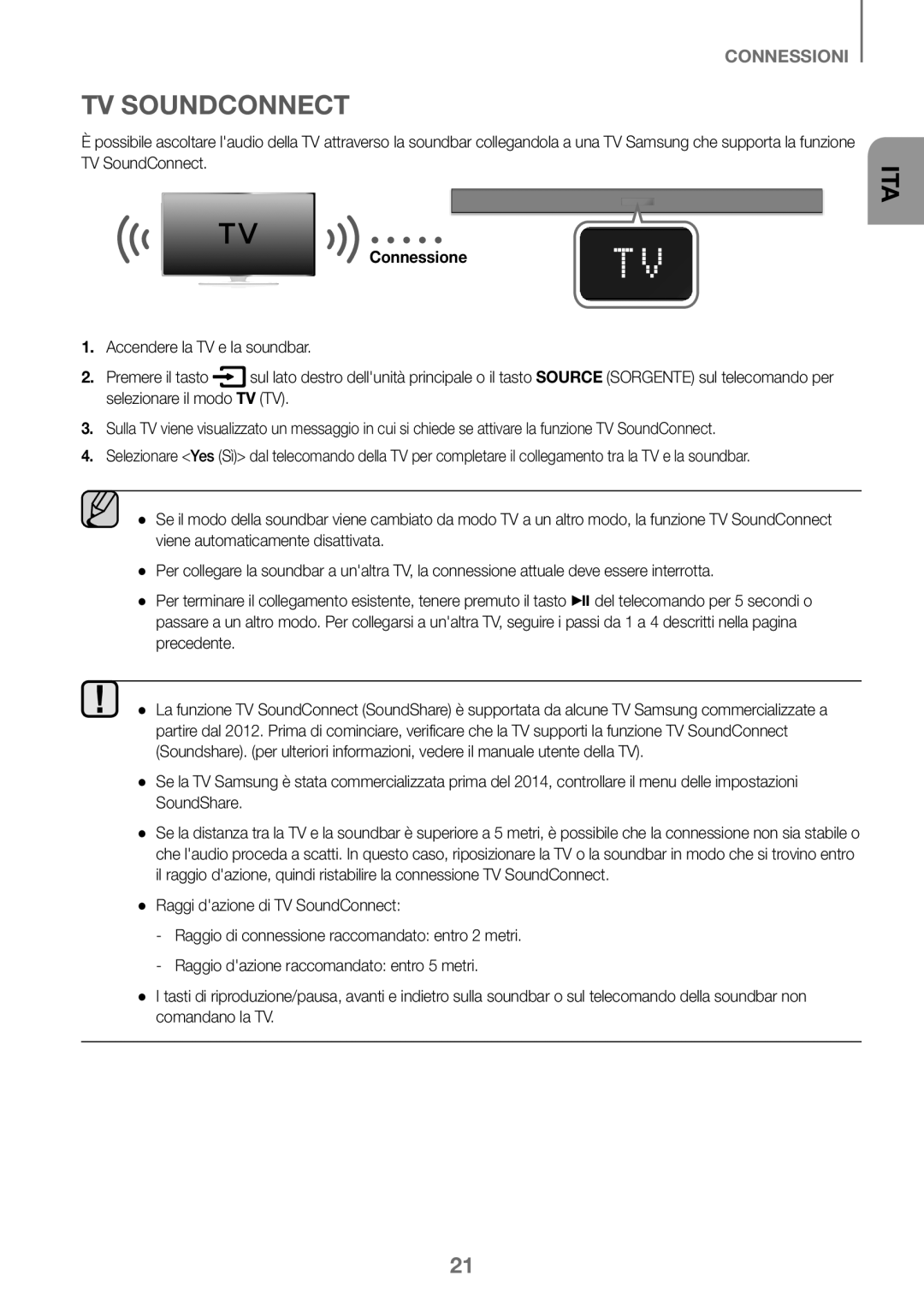 Samsung HW-K360/EN, HW-K360/ZF, HW-K360/XN manual TV Soundconnect, Connessione 