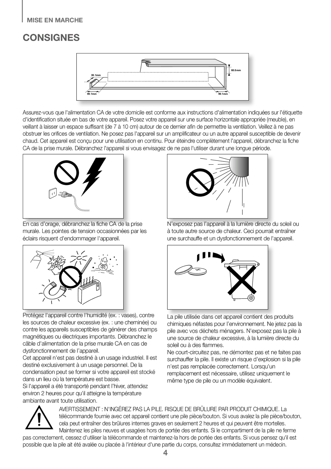 Samsung HW-K360/ZF, HW-K360/EN, HW-K360/XN manual Consignes 