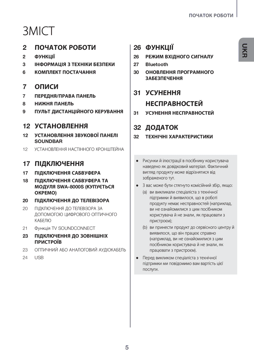 Samsung HW-K360/RU manual Зміст, 21 Функція TV Soundconnect 