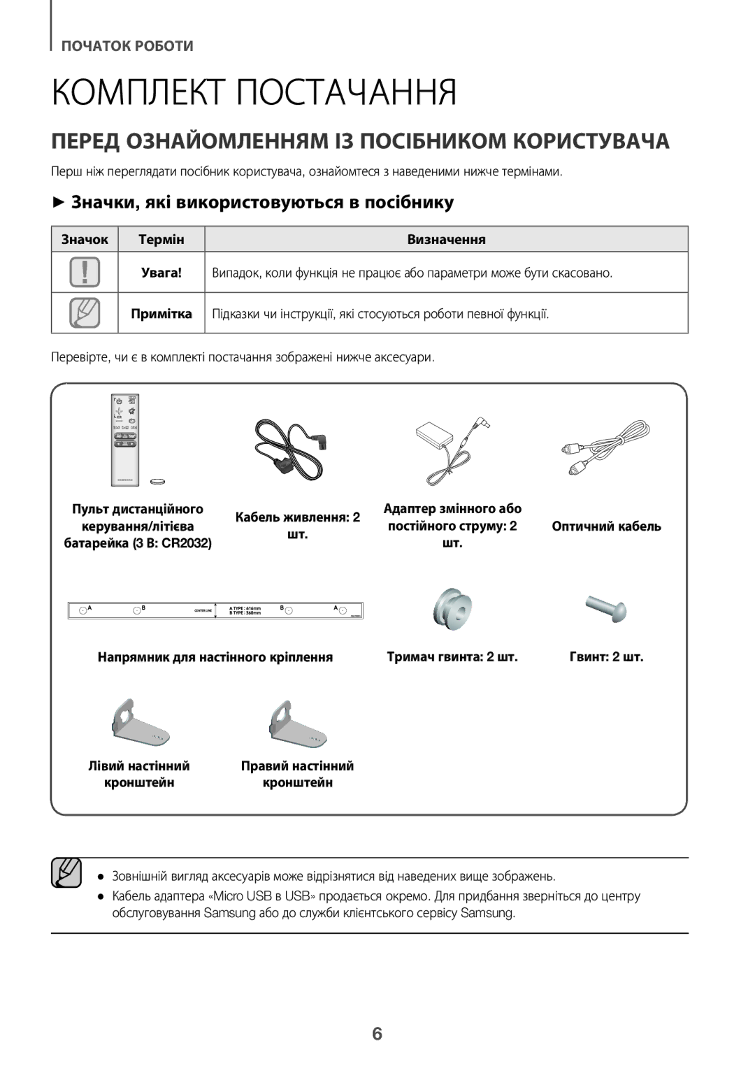 Samsung HW-K360/RU manual Комплект Постачання, Перед Ознайомленням ІЗ Посібником Користувача 