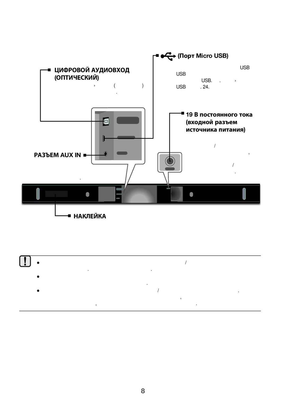 Samsung HW-K360/RU manual Нижняя Панель, Подключение к аналоговому выходу внешнего устройства, Соедините разъем адаптера 