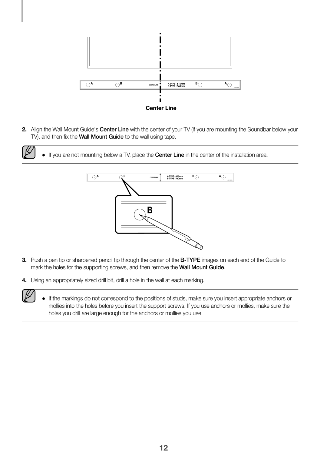 Samsung HW-K360/SQ manual Center Line 