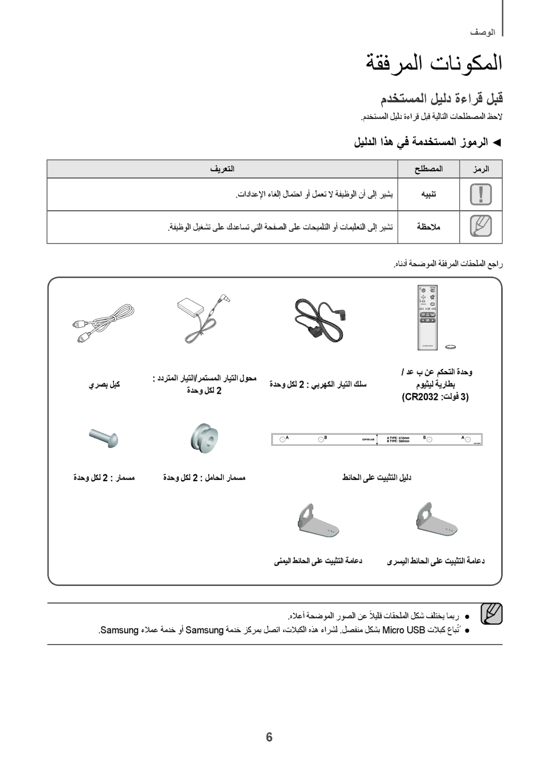 Samsung HW-K360/UM manual مدختسملا ليلد ةءارق لبق, ليلدلا اذه يف ةمدختسملا زومرلا 