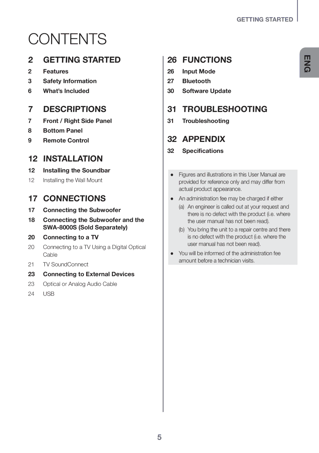 Samsung HW-K360/XV manual Contents 