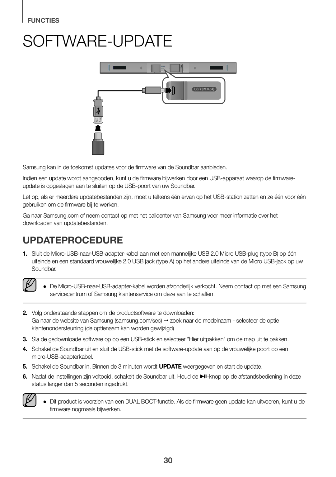 Samsung HW-K430/EN, HW-K430/XN manual Software-Update, Updateprocedure 