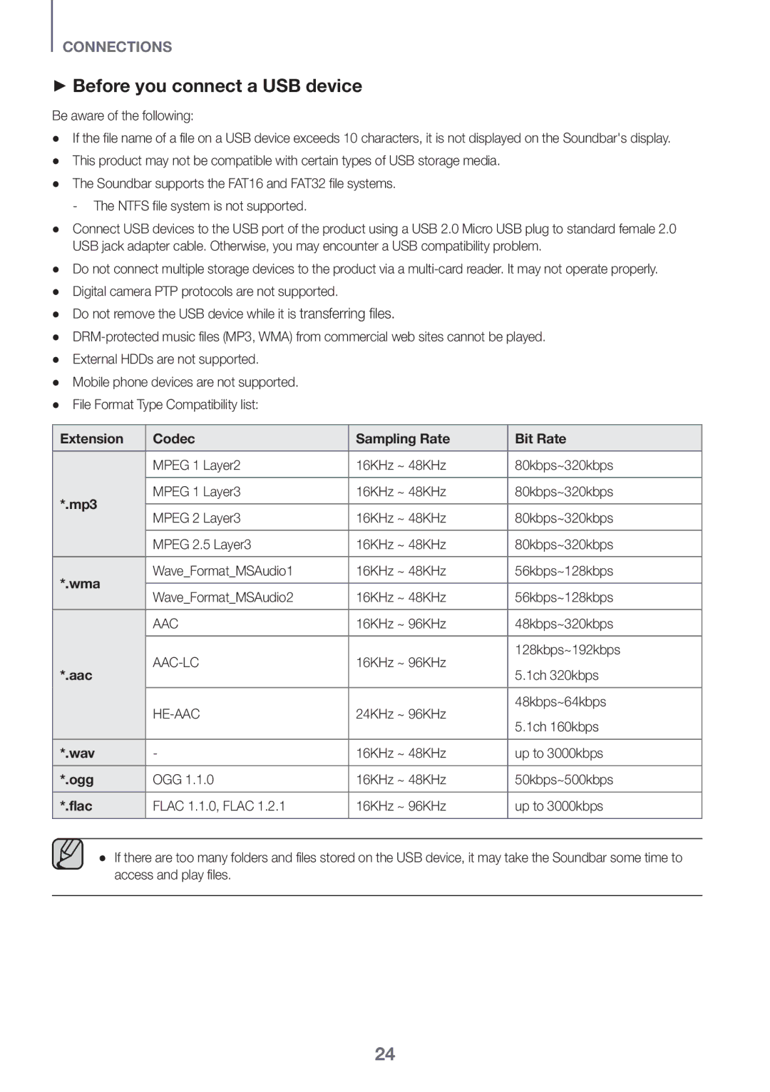 Samsung HW-K430/EN, HW-K430/XN manual ++Before you connect a USB device 