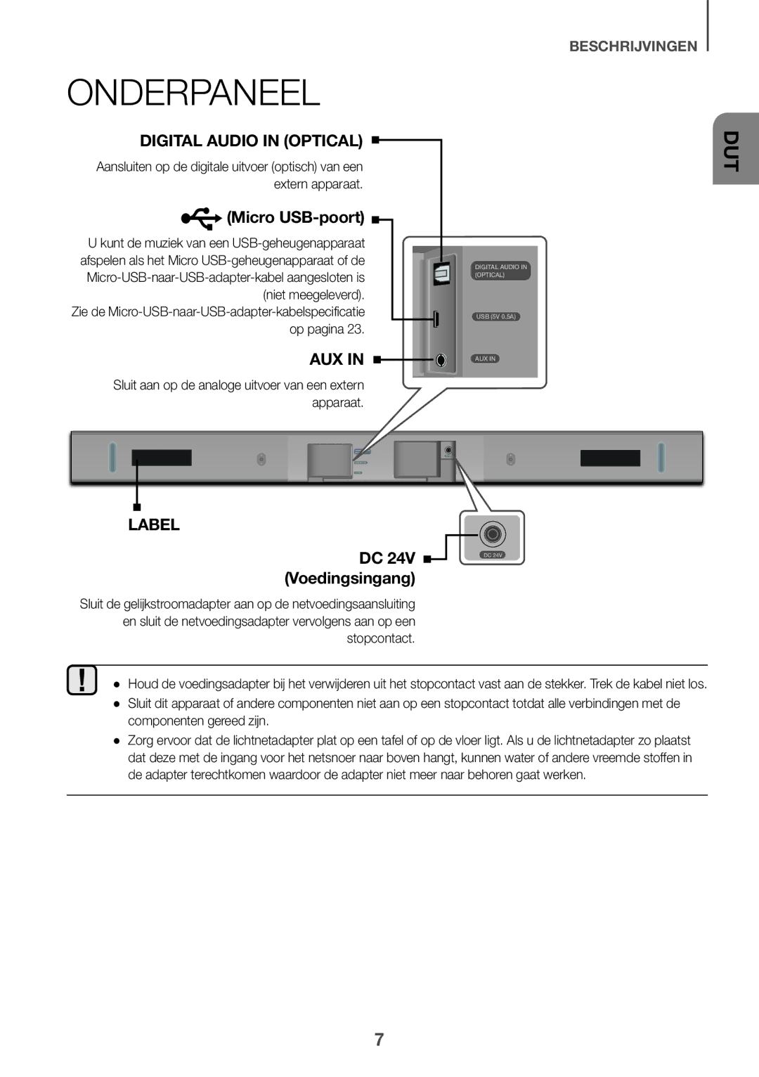 Samsung HW-K430/XN, HW-K430/EN manual Onderpaneel, Componenten gereed zijn 