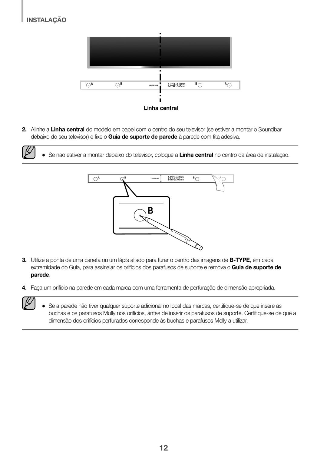 Samsung HW-K430/ZF, HW-K430/EN manual Linha central 