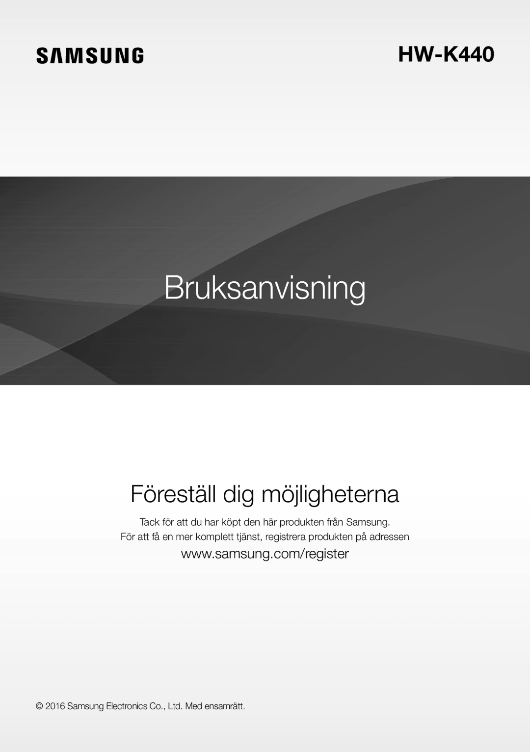 Samsung HW-K440/XE manual Bruksanvisning 