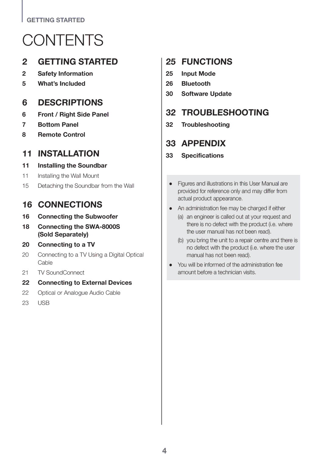 Samsung HW-K440/XE manual Contents 