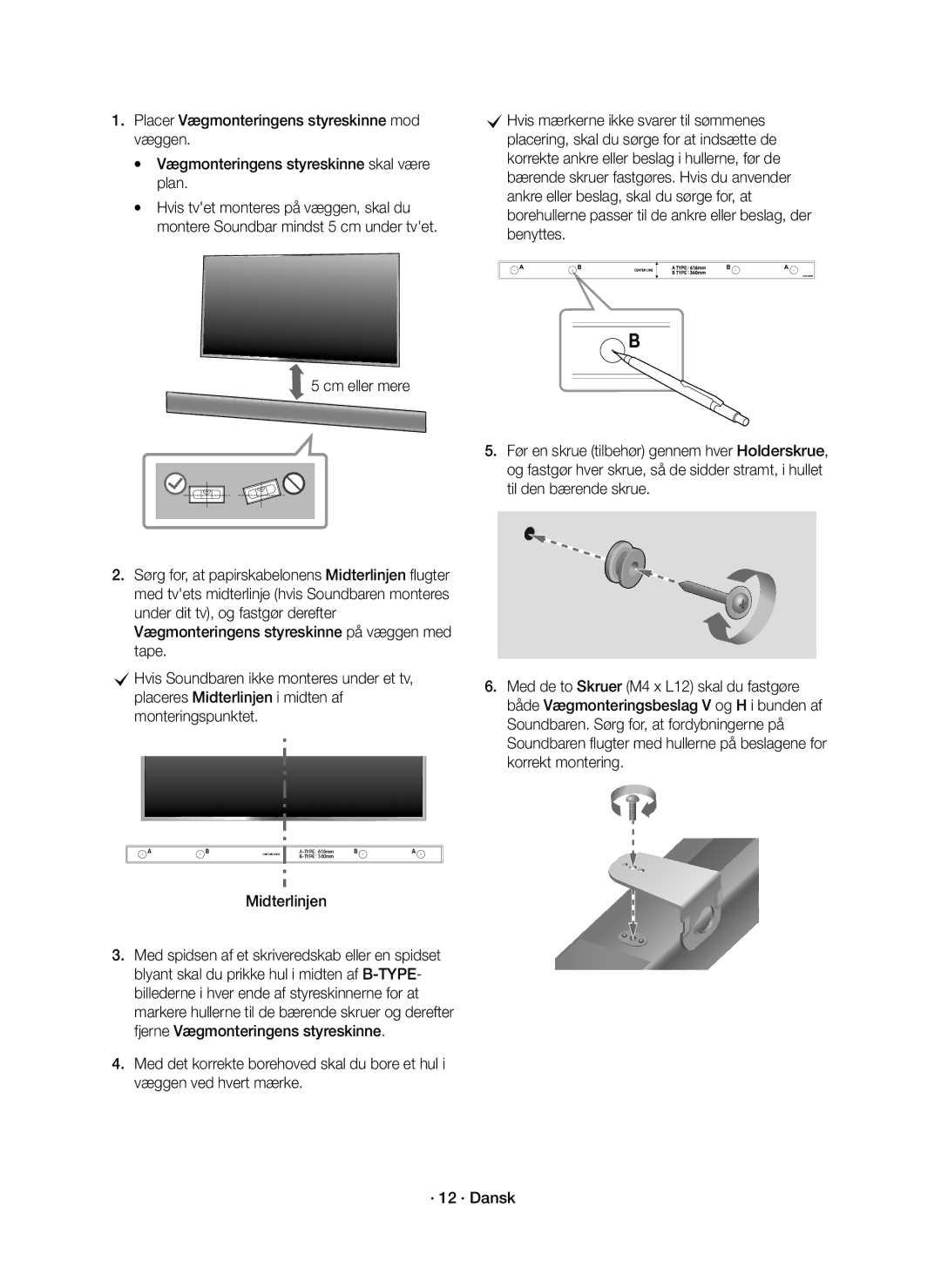 Samsung HW-K440/XE manual Midterlinjen 