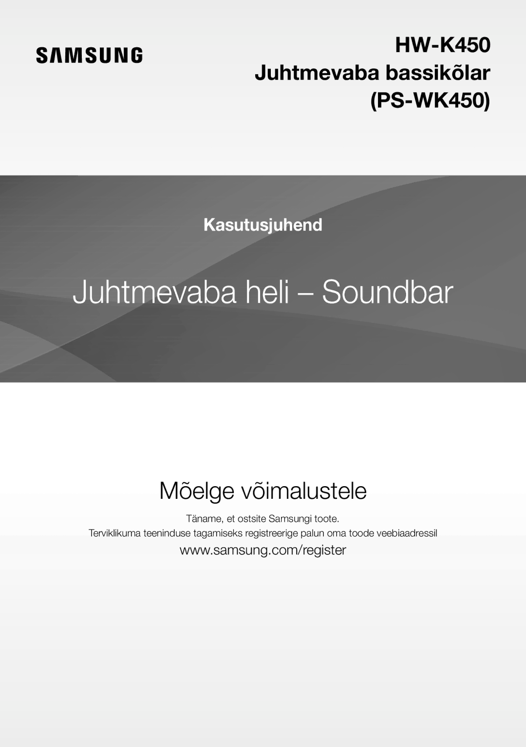 Samsung HW-J450/ZF, HW-K450/EN, HW-J450/EN, HW-K450/ZF manual Juhtmevaba heli Soundbar 