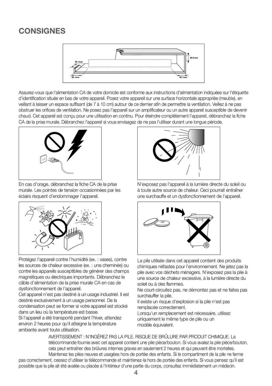 Samsung HW-J450/ZF, HW-K450/EN, HW-J450/EN, HW-K450/ZF manual Consignes 