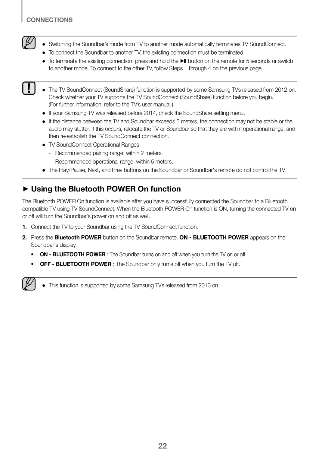 Samsung HW-J450/ZF, HW-K450/EN, HW-J450/EN, HW-K450/ZF manual ++Using the Bluetooth Power On function 