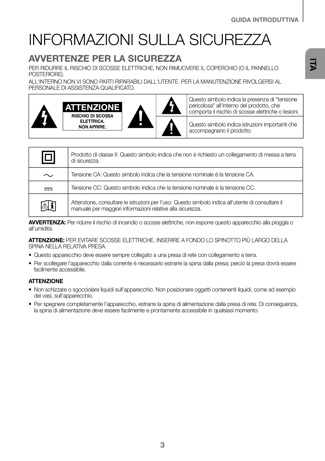 Samsung HW-K450/EN Informazioni Sulla Sicurezza, Avvertenze PER LA Sicurezza, Pericolosa allinterno del prodotto, che 