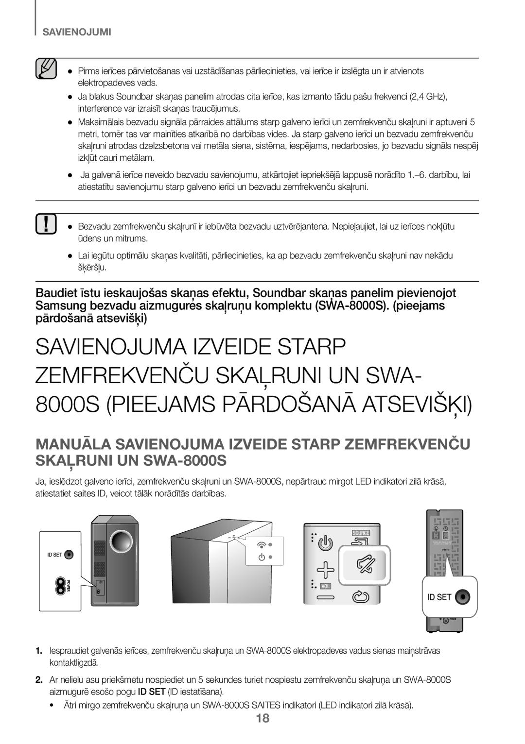 Samsung HW-K450/EN, HW-J450/EN, HW-J450/ZF, HW-K450/ZF manual Id Set 