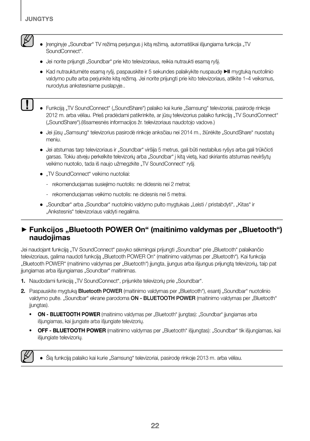 Samsung HW-J450/EN, HW-K450/EN, HW-J450/ZF, HW-K450/ZF manual Jungtys 