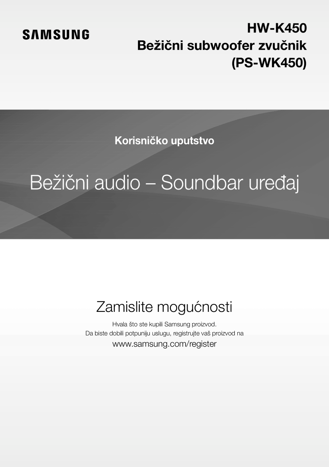 Samsung HW-K450/ZF, HW-K450/EN, HW-J450/EN, HW-J450/ZF manual Bežični audio Soundbar uređaj 